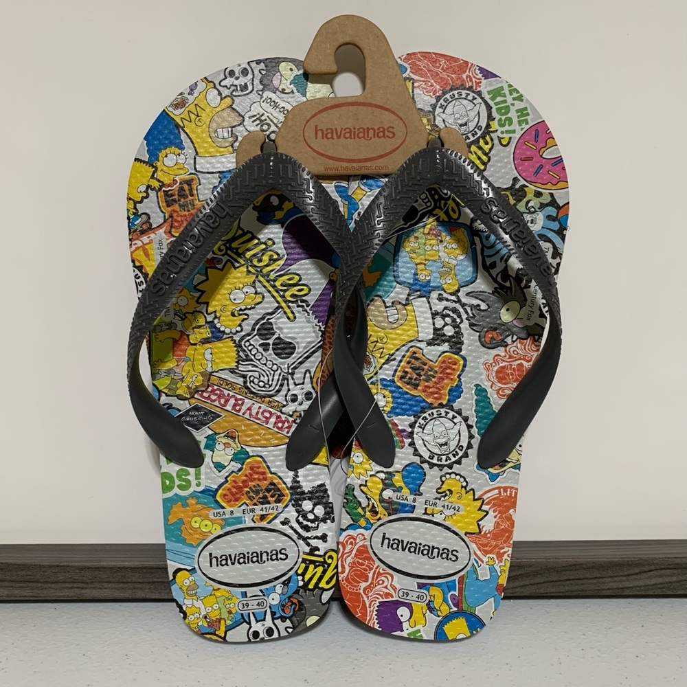 Havaianas The Simpsons Flip Flop Sandals-Size 8 NWT